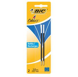 BLISTER 2 REFILLS BLU PER BIC®4 COLORS PEN DESK 1,0