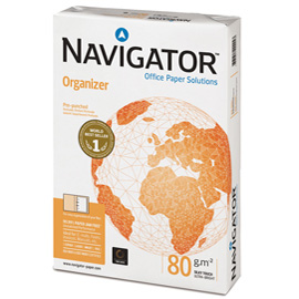 CARTA NAVIGATOR organizer 2 Fori A4 80gr 500FG 210X297mm