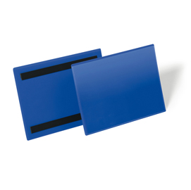 50 buste identificazione magnetiche 210x148mm (A5-ORIZ.) art.1743 Blu DURABLE