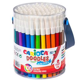 Barattolo 100 pennarelli fine Joy colori assortiti Carioca