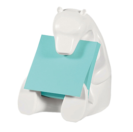 Dispenser Orso+ricarica Post-it® Super Sticky Z-Notes 76x76mm azzurro acquamarin