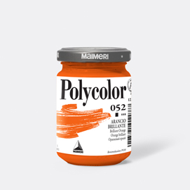 Colore vinilico Polycolor vasetto 140 ml arancio brillante Maimeri