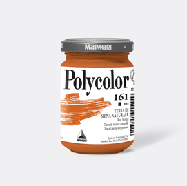 Colore vinilico Polycolor vasetto 140 ml terra di Siena naturale Maimeri