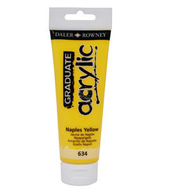 Colore acrilico fine Graduate tubo 120ml giallo Napoli Daler Rowney