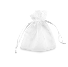 20 Sacchetti organza Milly 8,5x10cm bianco