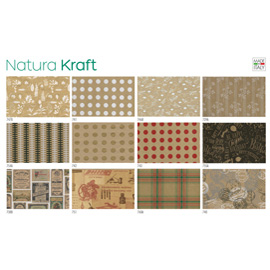 Scatola 100fg carta regalo Natura Kraft 70X100cm Rex Sadoch