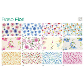 Scatola 100fg carta regalo Raso Fiori 70x100cm Rex Sadoch