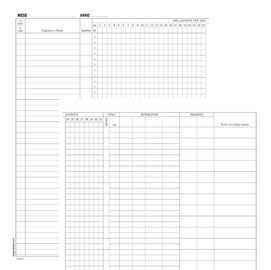 Registro Presenze Mensili 48pag. 31x24,5cm DU131301200 DU