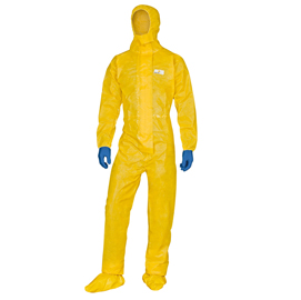 Tuta di protez. da rischio chimico DT300 Tg XXL giallo Deltachem