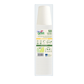 50 Bicchieri in carta con marcatura S.U.P 200ml Dopla Green