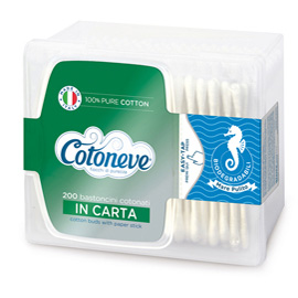 Cofanetto da 200 bastoncini con cotone Cotoneve