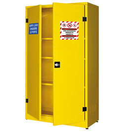 Armadio di sicurezza per liquidi infiammabili 107,5x50x185cm giallo