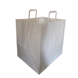 Scatola 150 Shoppers carta craft 36x30x36cm Flat Maxi bianco