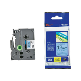 NASTRO BROTHER TZ-E531 12MMx8MT NERO/BLU