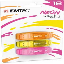 MEMORIA USB2.0 C410 16GB 3PZ NEON