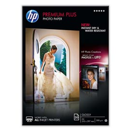 RISMA 20 FG CARTA FOTOGRAFICA HP PREMIUM PLUS PHOTO PAPER LUCIDA A4 300GR