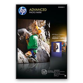 RISMA 100 FG CARTA HP ADVANCED GLOSSY PHOTO PAPER 250 G/M²-10 X 15 CM BORDERLESS