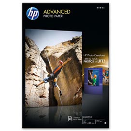 RISMA 20 FG CARTA FOTOGRAFICA HP ADVANCED LUCIDA 250 G/M² A3/297X420MM