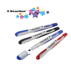 Marcatore permanente punta tonda 2mm blu Starline