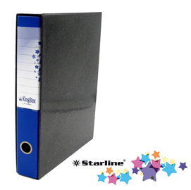 Registratore KINGBOX f.to protocollo dorso 5cm blu STARLINE