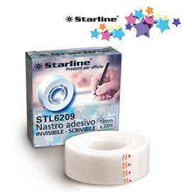 NASTRO ADESIVO 19mmx33mt SCRIVIBILE e INVISIBILE Starline