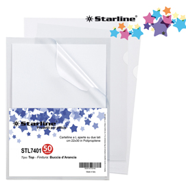 50 Cartelline a L 22x30cm Buccia Top Starline