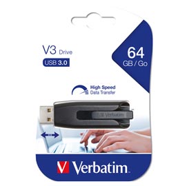 MEMORIA USB 3.0 SUPERSPEED - STORE 'N' GO V3 USB DRIVE 64GB (NERO)