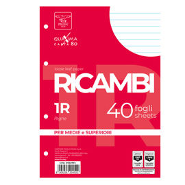 RICAMBI FORATI A4 1RIGO QUAXIMA 40FG 80GR PIGNA