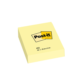 BLOCCO 100fg Post-it® Giallo Canary™ 38x51mm 653