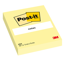 BLOCCO 100fg Post-it® Giallo Canary™ 76x51mm 656