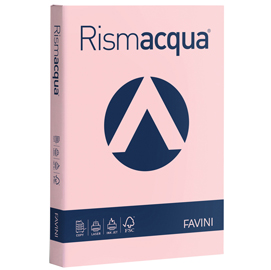 Carta RISMACQUA 140gr A4 200fg rosa 10 FAVINI