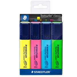 BUSTA 4 EVIDENZIATORI TEXTSURFER CLASSIC 364 STAEDTLER