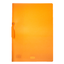 CARTELLINA CON MOLLA CLIPPER ARANCIO TRASP. ART.F007 LEONARDI