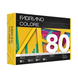 CARTA COPY TINTA A4 80GR 500FG COL.FORTI GIALLO