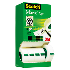Multi pack 12+2 nastro adesivo Scotch® Magic™ 810 19mmx33mt permanente