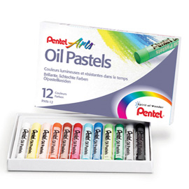 Astuccio 12 pastelli a olio PENTEL Arts