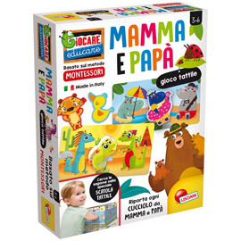 Gioco tattile mamma e papA' Montessori Plus Lisciani