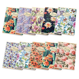 Quaderno A5 40fg+2 80gr 1rigo NATURE FLOWERS Pigna