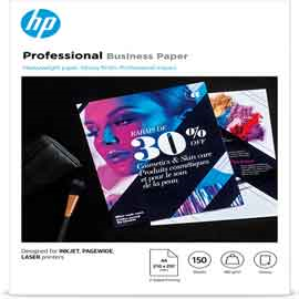 Confezione da 150 fogli carta professionale lucida HP per getto d'inchiostro A4